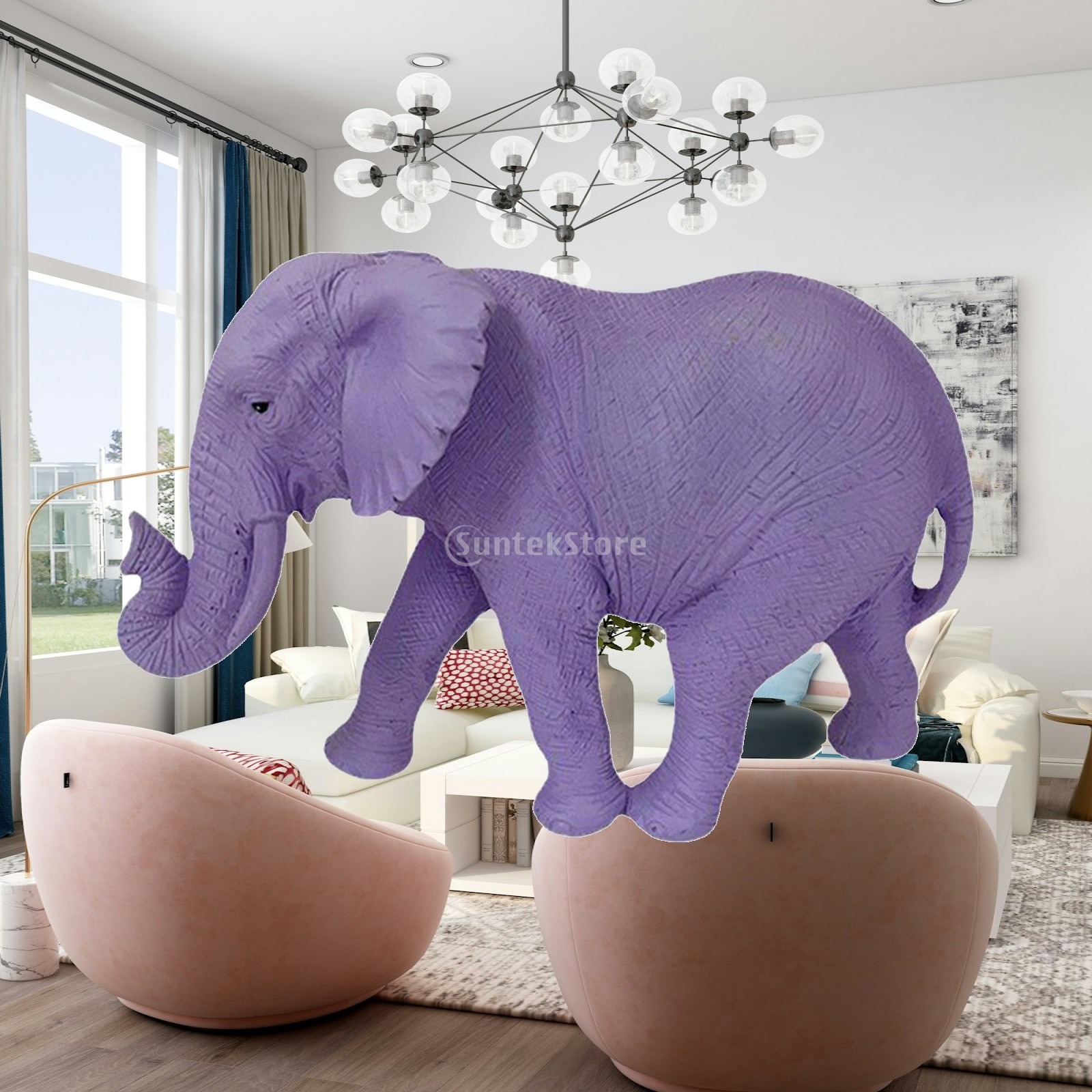 Resin Art Dining Table - Elephant Statue Table Art Elephant Sculpture