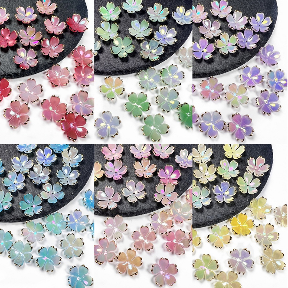 Resin Art Supplies Near Me - 50pcs/lot 19mm Acrylic Cherry Blossoms Flower