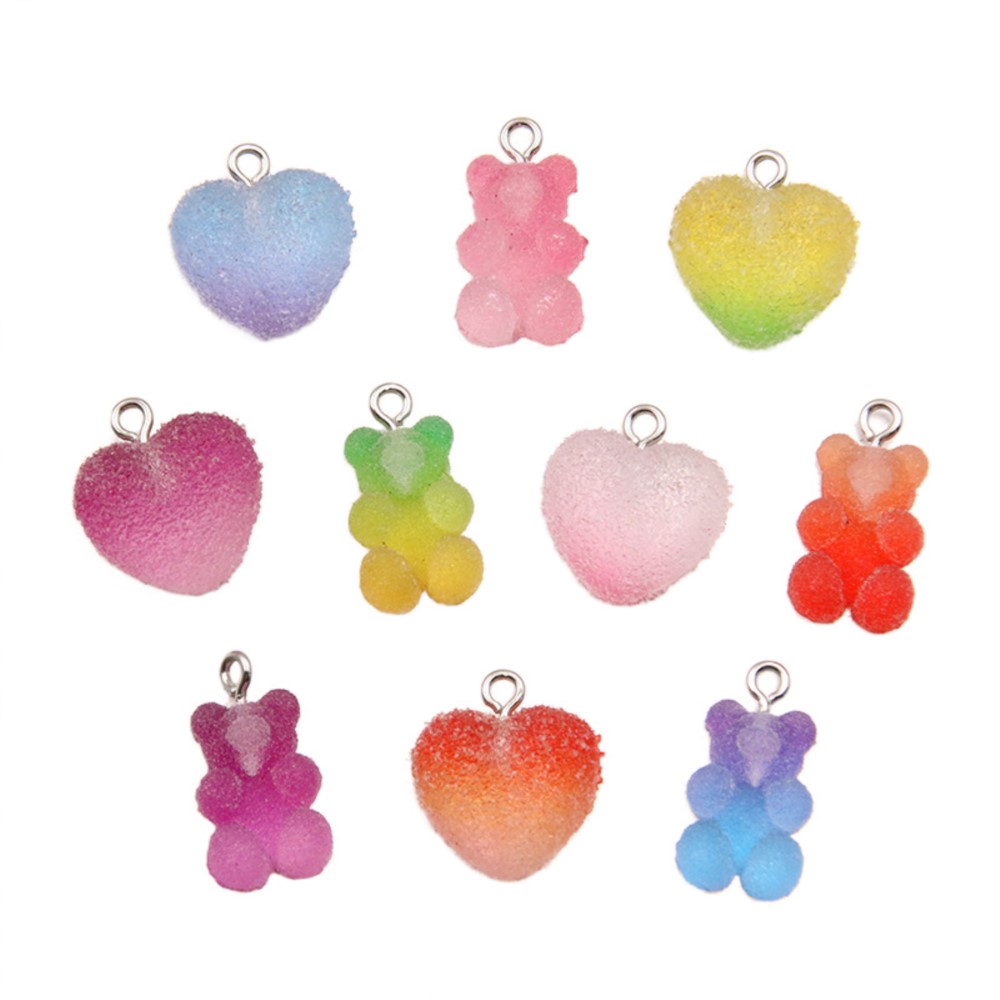Resin Art Supplies Near Me - 20Pcs Gradient Color Candy Resin Bear