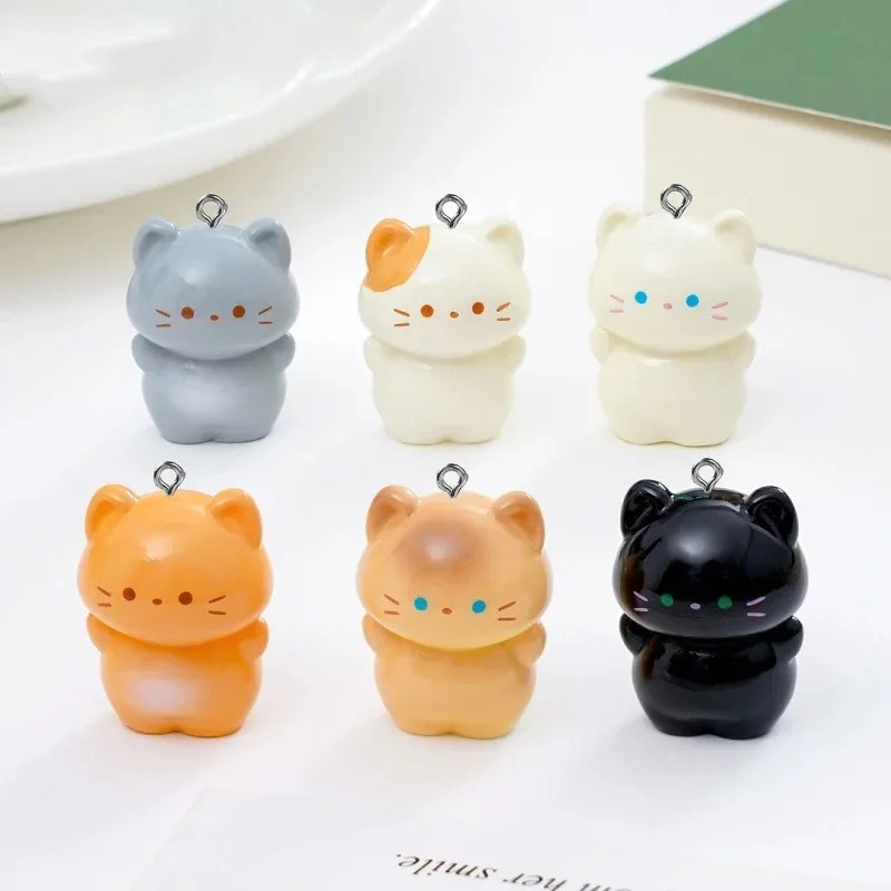 10 Pack Sweet 3D Standing Kitt - Resin Art Pendant recension och pris