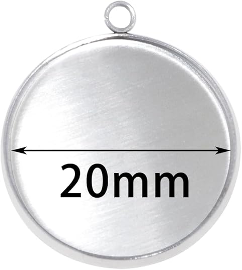 20 Pieces Stainless Steel Roun - Resin Art Pendant recension och pris