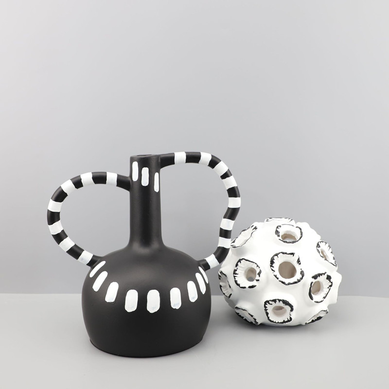 Modern Art Black and White Pol - Resin Art Dining Table recension och pris