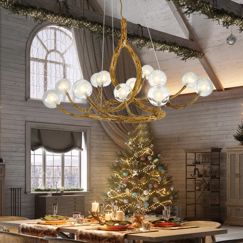 2025 Tree Branch Chandelier Lu - Resin Art Dining Table recension och pris