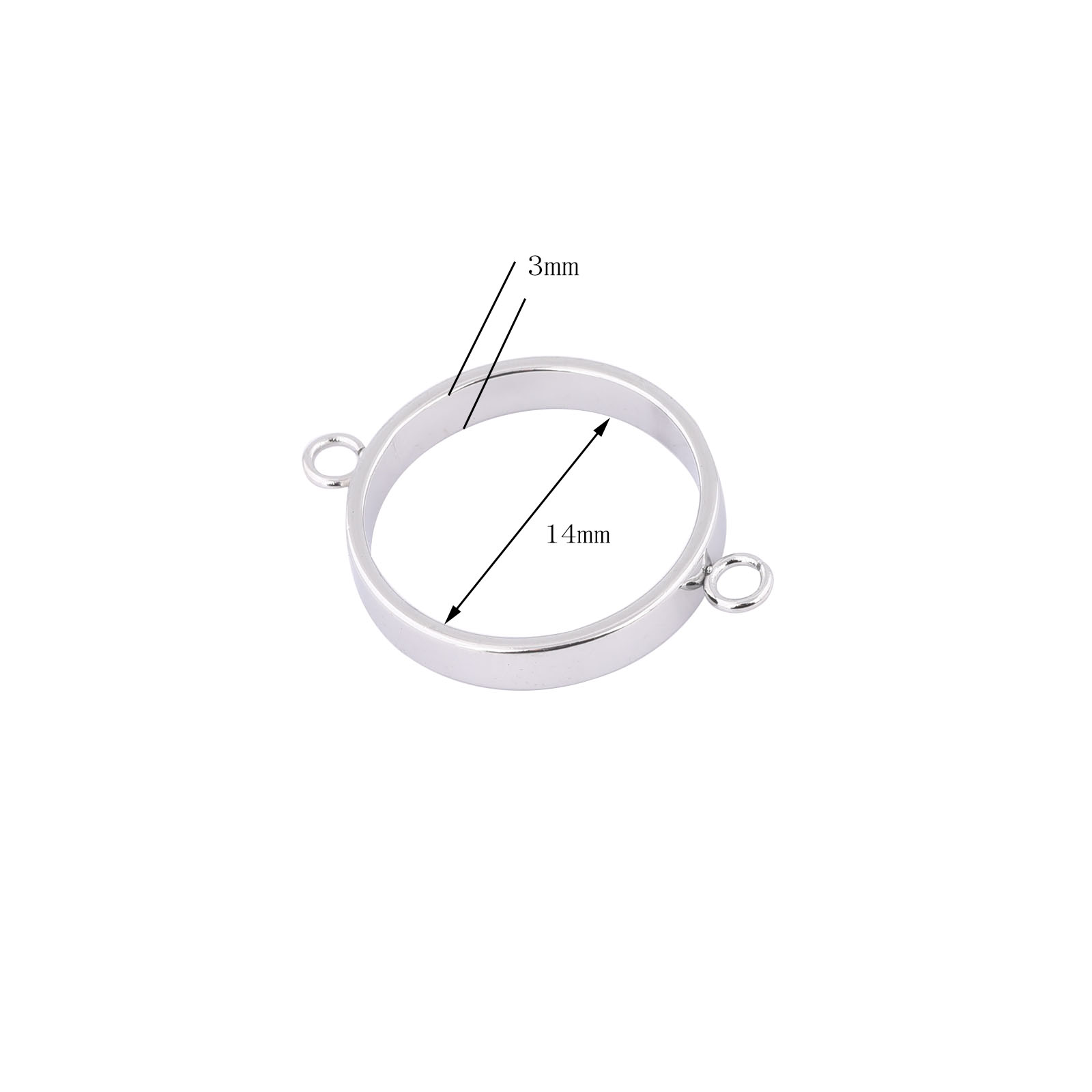 10pcs Stainless Steel 14mm Ope - Resin Art Pendant recension och pris
