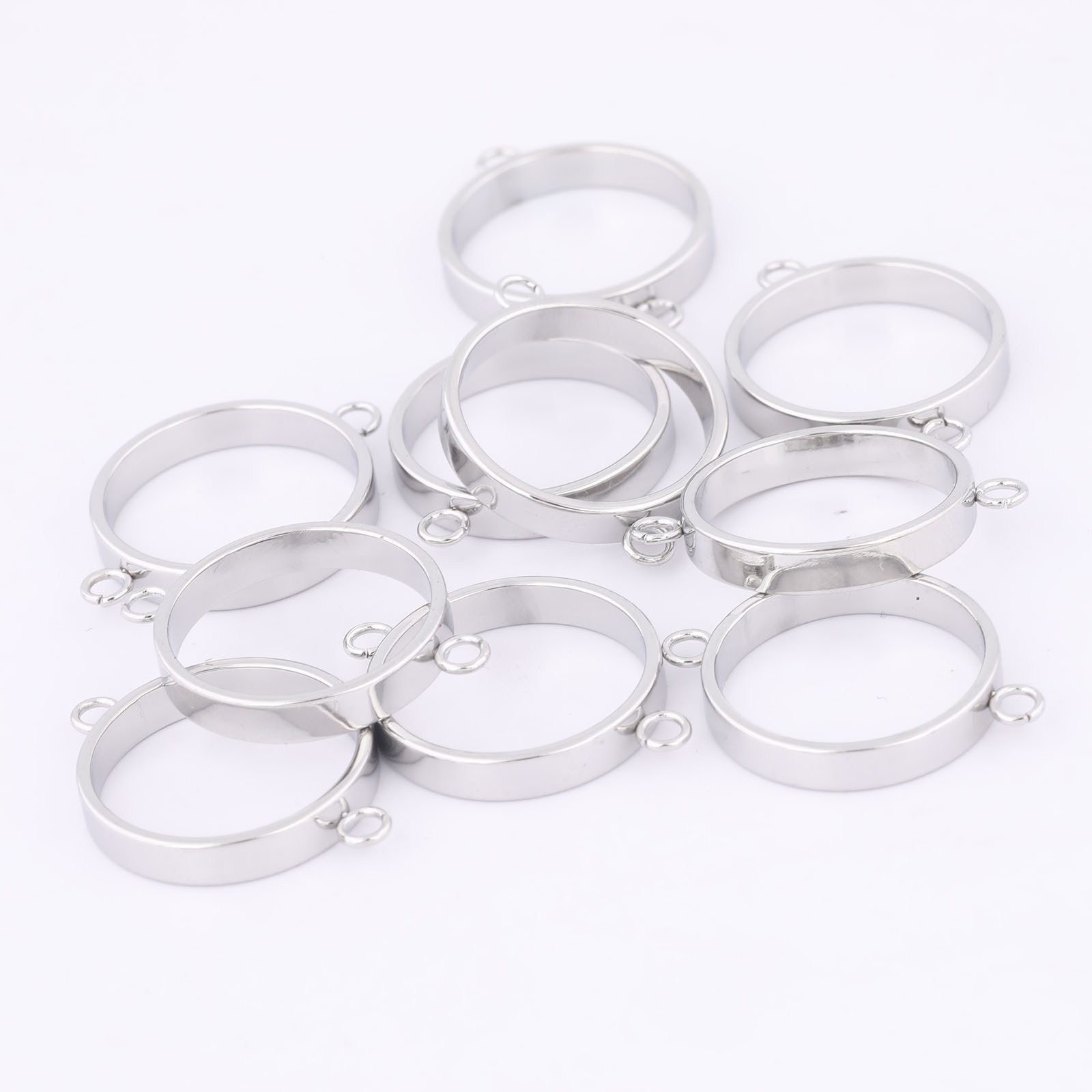 10pcs Stainless Steel 14mm Ope - Resin Art Pendant recension och pris