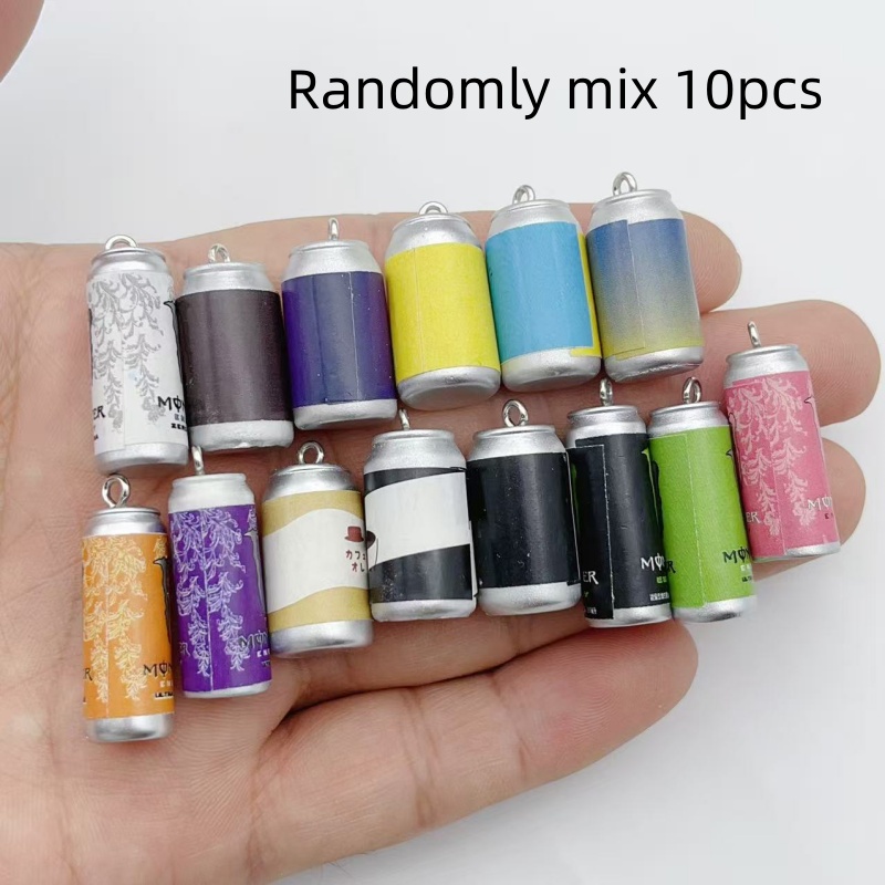 10Pcs Mini Simulation Beverage - Resin Art Pendant recension och pris