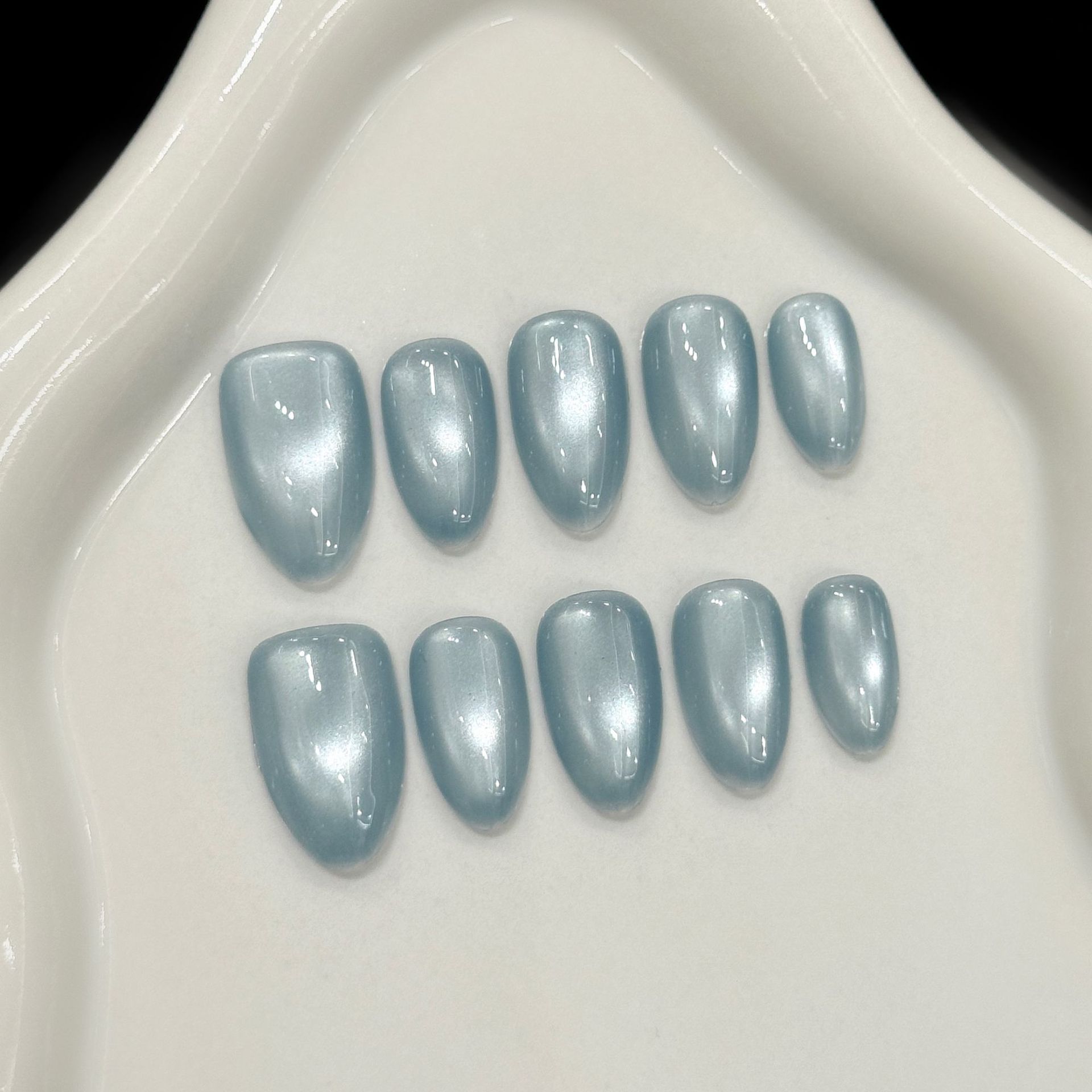 10Pcs Blue Cat Eye French Shor - Resin Art And Design recension och pris