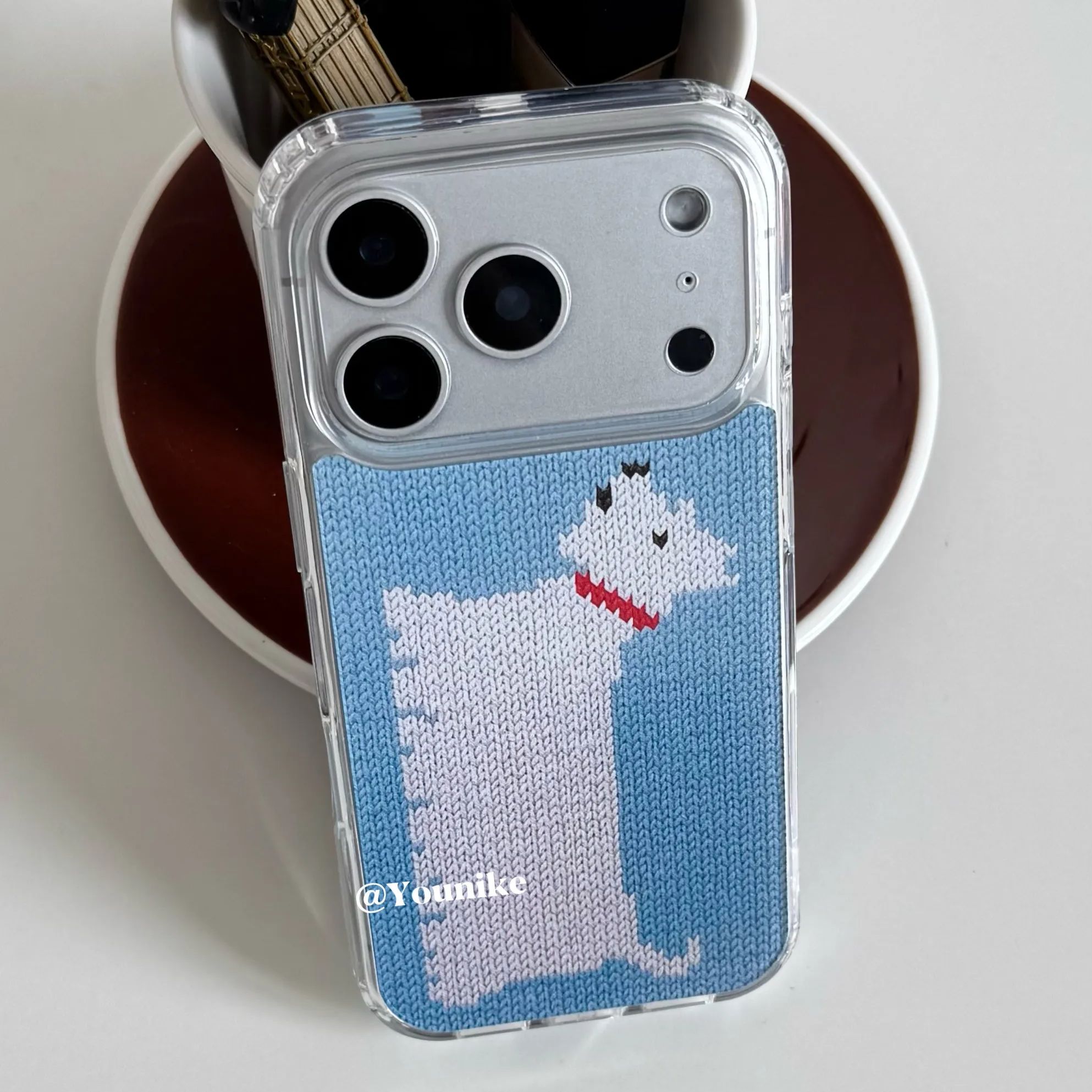 Korean Ins Knitted Printed Wes - Resin Art Phone Case recension och pris