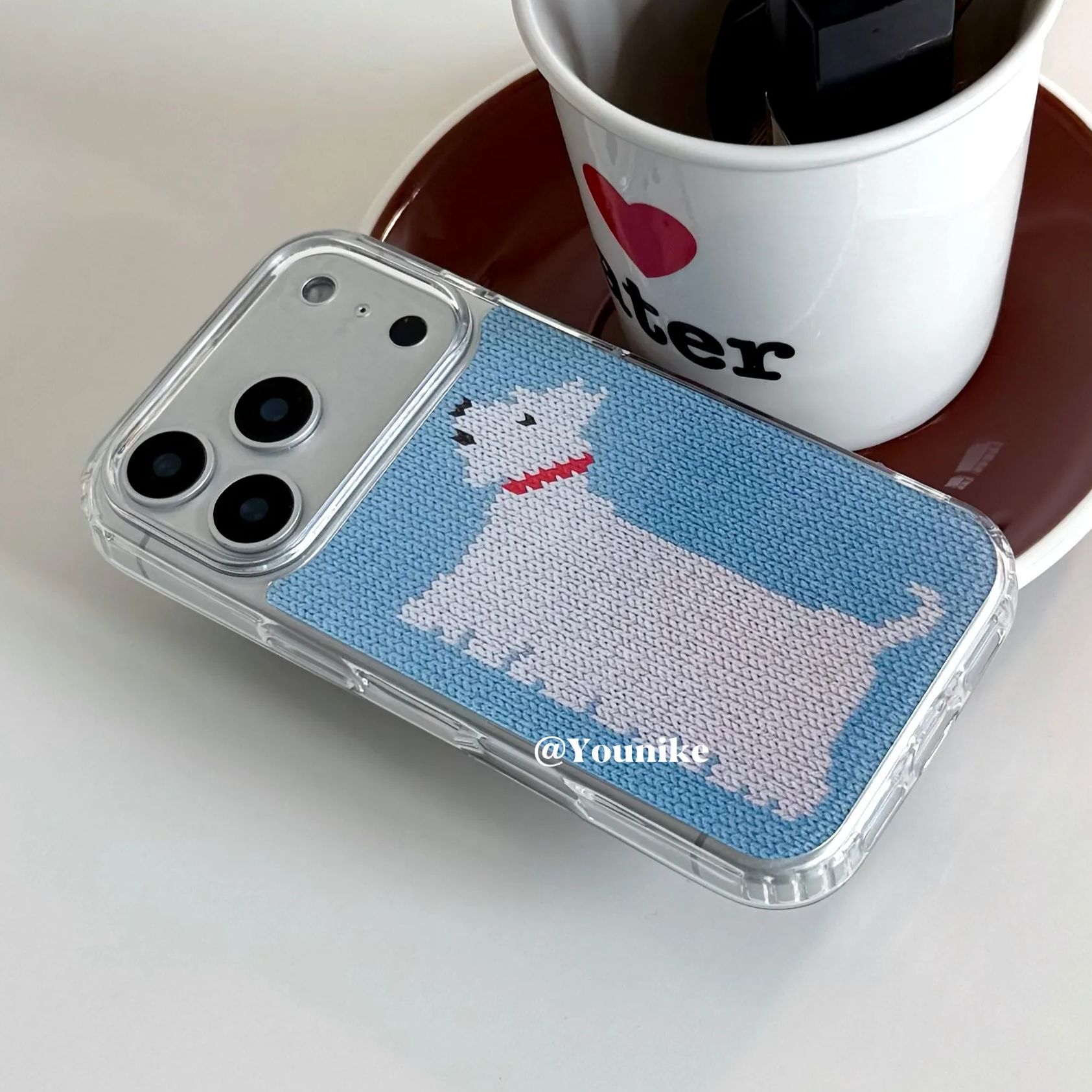 Korean Ins Knitted Printed Wes - Resin Art Phone Case recension och pris