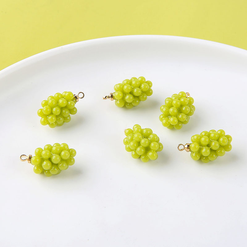 6pcs Cute Little Grapes Resin  - Resin Art Pendant recension och pris