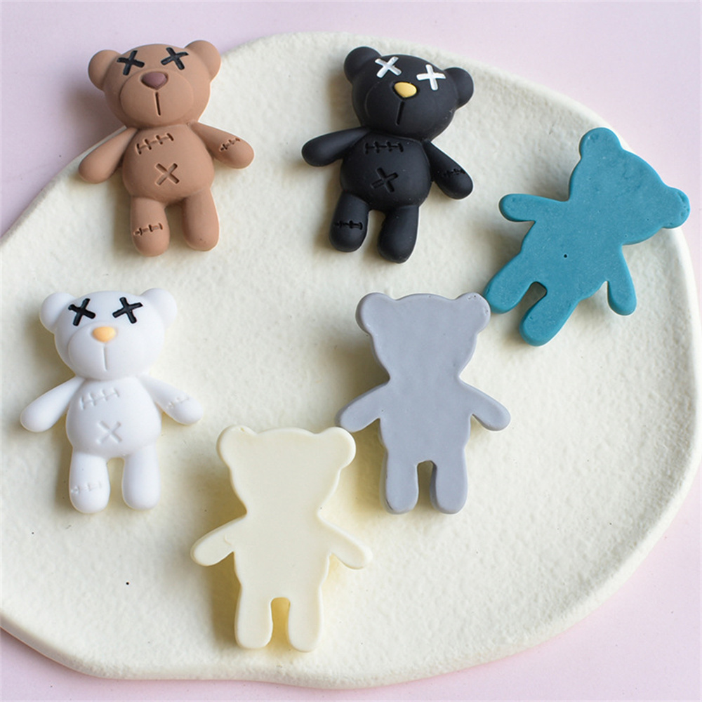 10Pcs Cute Cartoon Bear Flatba - Resin Art Phone Case recension och pris