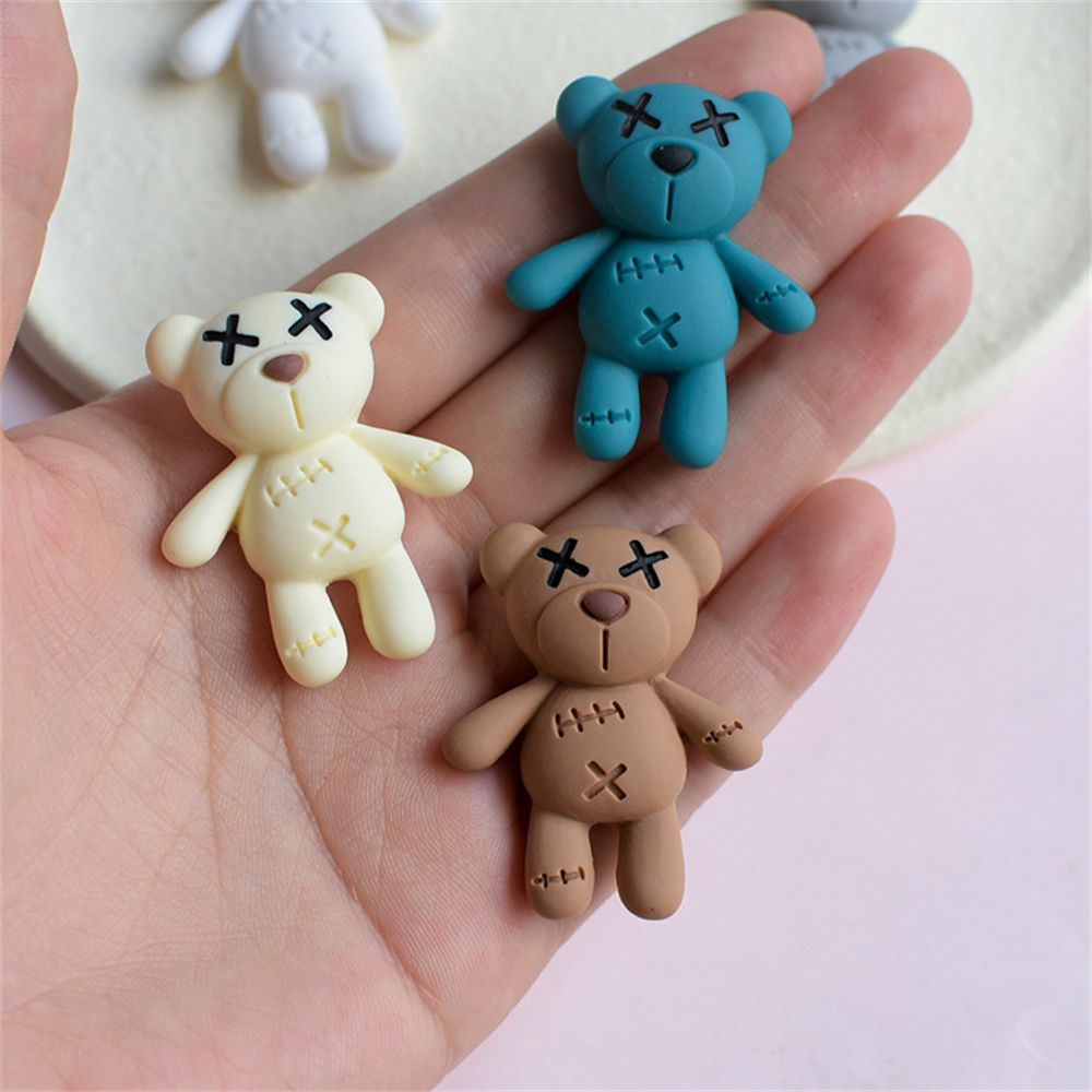 10Pcs Cute Cartoon Bear Flatba - Resin Art Phone Case recension och pris