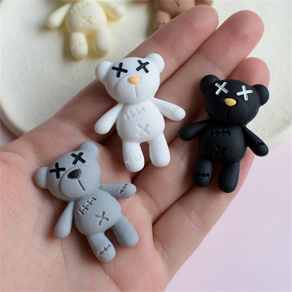 10Pcs Cute Cartoon Bear Flatba - Resin Art Phone Case recension och pris