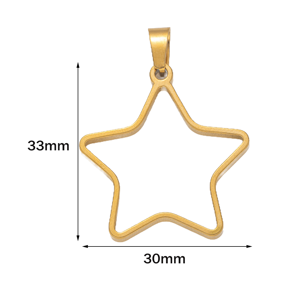 5pcs Stainless Steel Open Back - Resin Art Pendant recension och pris