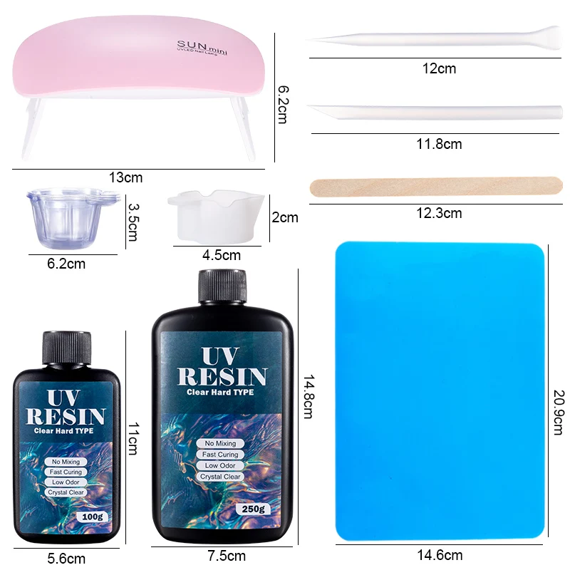 Hard UV Resin Glue Kit Fast Cu - Resin Art Equipment recension och pris
