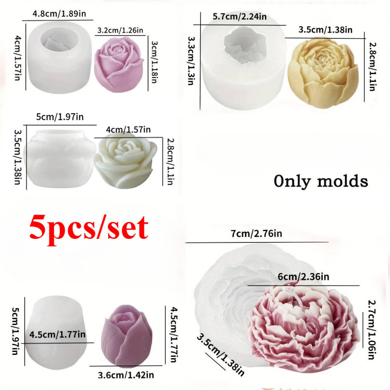 Five-Piece SetDIYFloral Candle - Resin Art Gel recension och pris