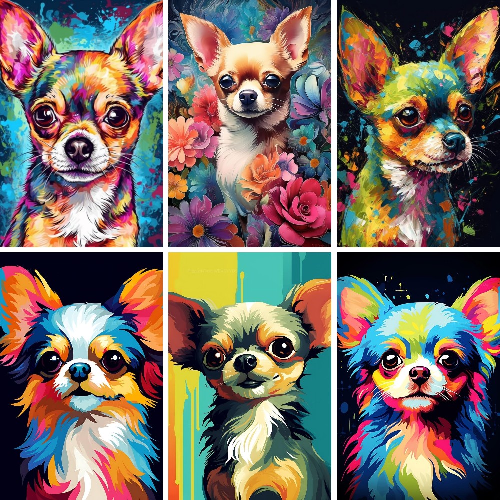5D Chihuahua Dog DIY Diamond P - Resin Art Wallpaper recension och pris