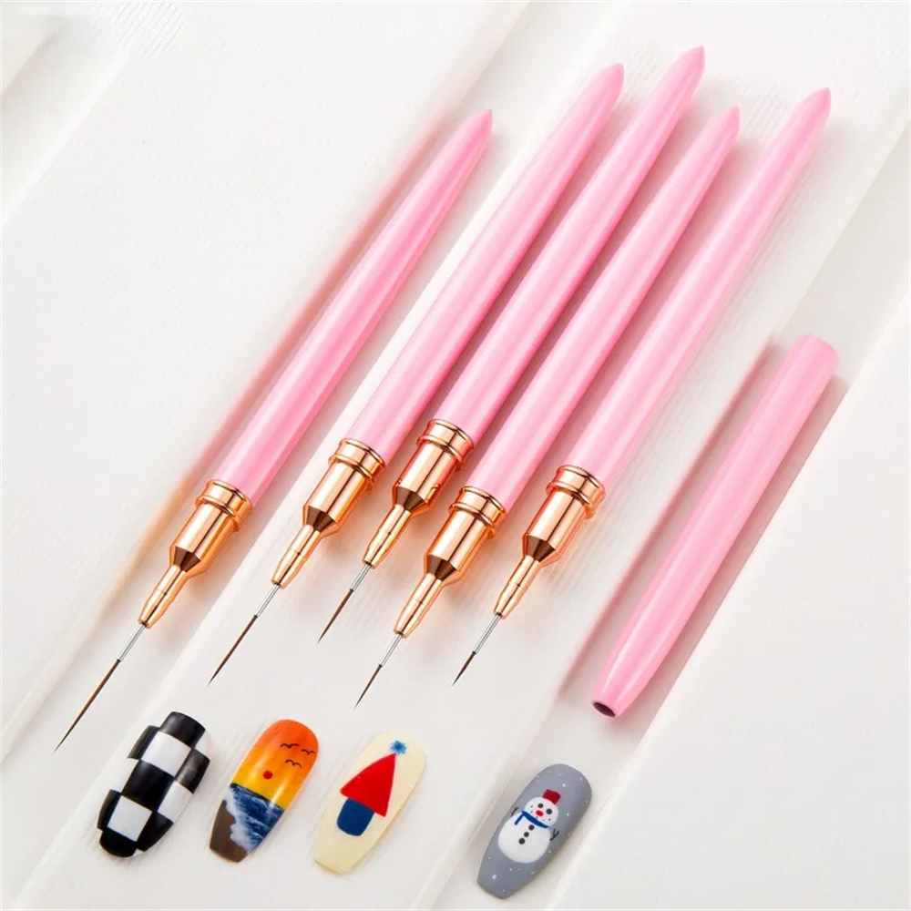 5pc/1set Nail Art Liner Brushe - Resin Art Gel recension och pris