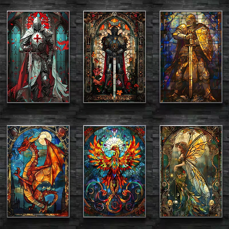 Fantasy Stained Glass Poster P - Resin Art And Deco recension och pris