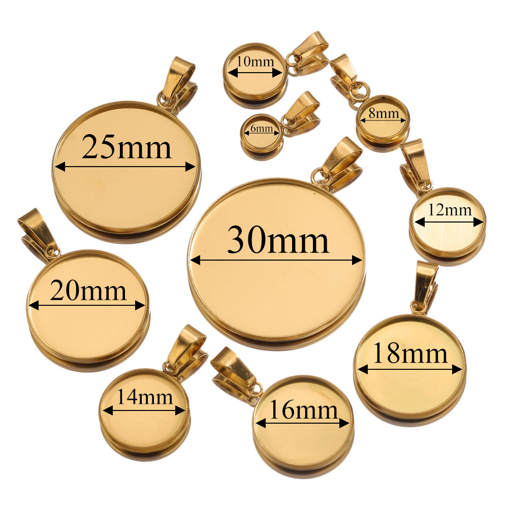 10pcs Stainless Steel Gold Pen - Resin Art Pendant recension och pris