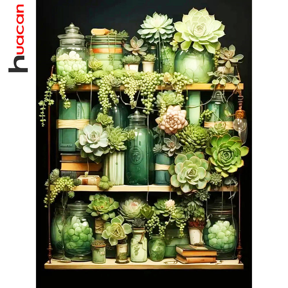 Huacan Diamond Painting Succul - Resin Art Wallpaper recension och pris