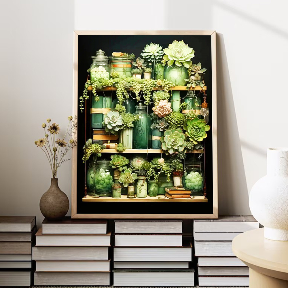 Huacan Diamond Painting Succul - Resin Art Wallpaper recension och pris