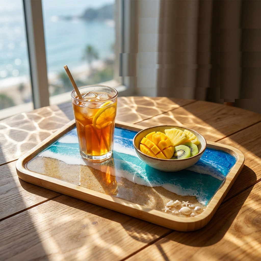 Epoxy Resin Ocean Art Decorati - Resin Art Dining Table recension och pris