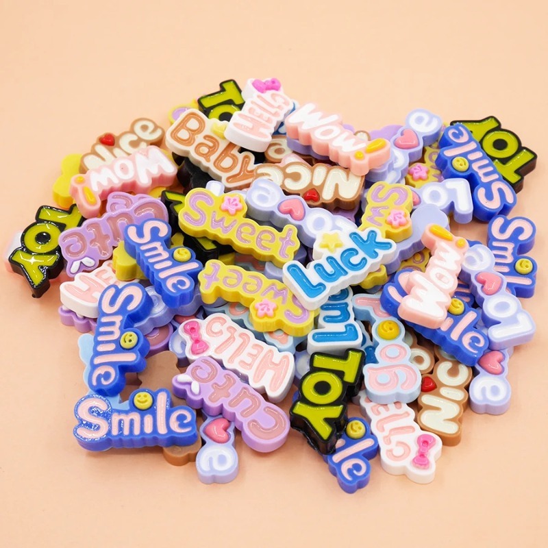 10Pcs Cute Flat Back Wow Luck  - Resin Art Phone Case recension och pris