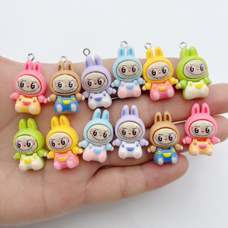 10Pcs Kawaii Rabbit Strawberry - Resin Art Pendant recension och pris