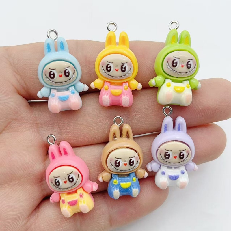 10Pcs Kawaii Rabbit Strawberry - Resin Art Pendant recension och pris