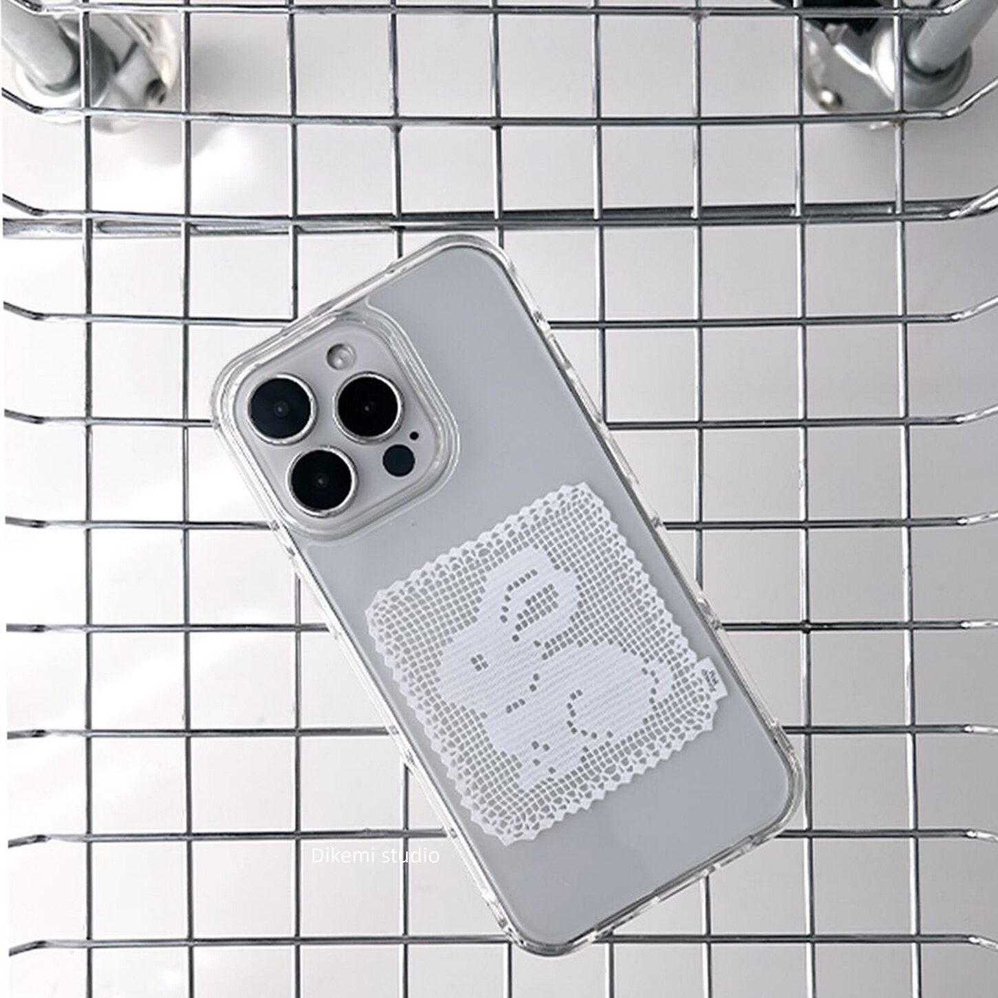 Korean Ins White Lace Pattern  - Resin Art Phone Case recension och pris