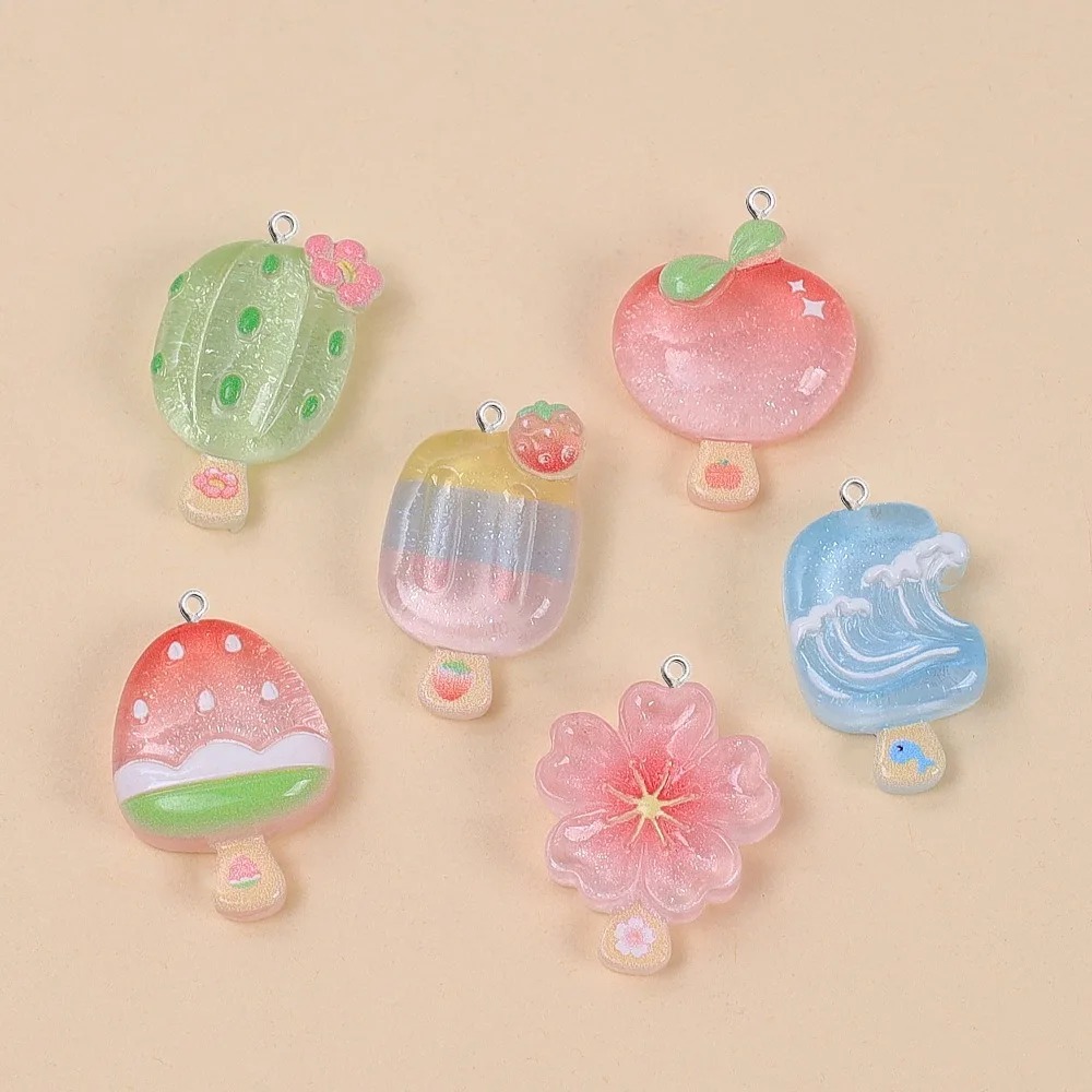 10Pcs Kawaii Summer Popsicle R - Resin Art And Deco recension och pris