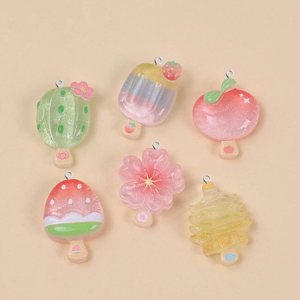 10Pcs Kawaii Summer Popsicle R - Resin Art And Deco recension och pris