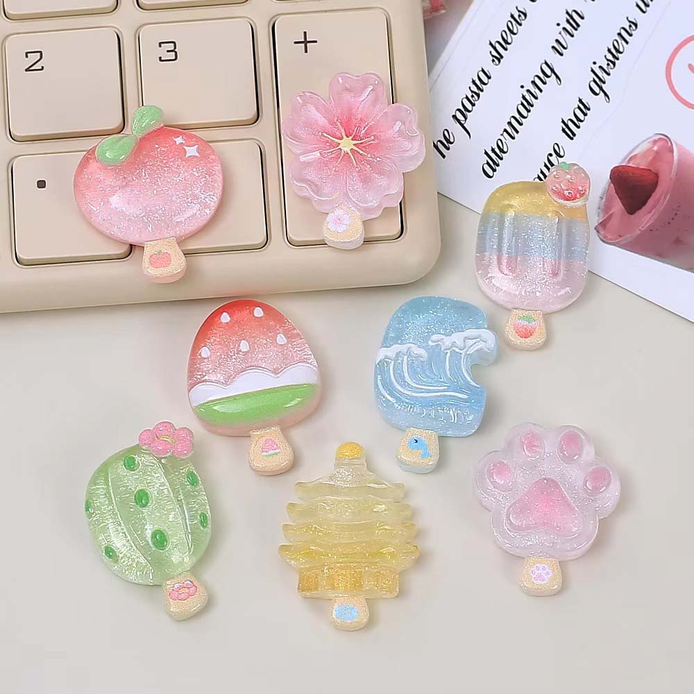10pcs Kawaii Transparent Summe - Resin Art Phone Case recension och pris