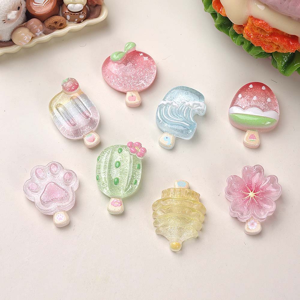10pcs Kawaii Transparent Summe - Resin Art Phone Case recension och pris
